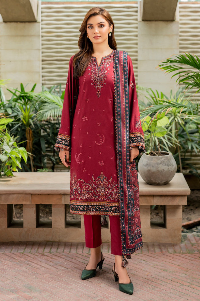 Jazmin | Winter Edition 24 | VISCOSE UW-0048 - Designer Dress with Intricate embroidery and embellishments. Shop elegent wedding dress at Maria Faisal.