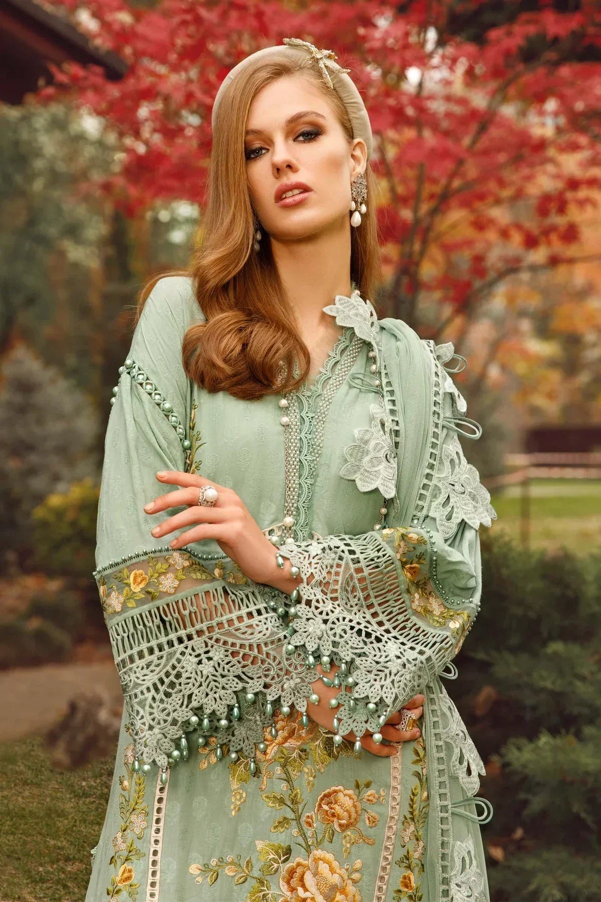 Maria B | Luxury Lawn | D-2302-B - Ladies Clothes - Maria Faisal