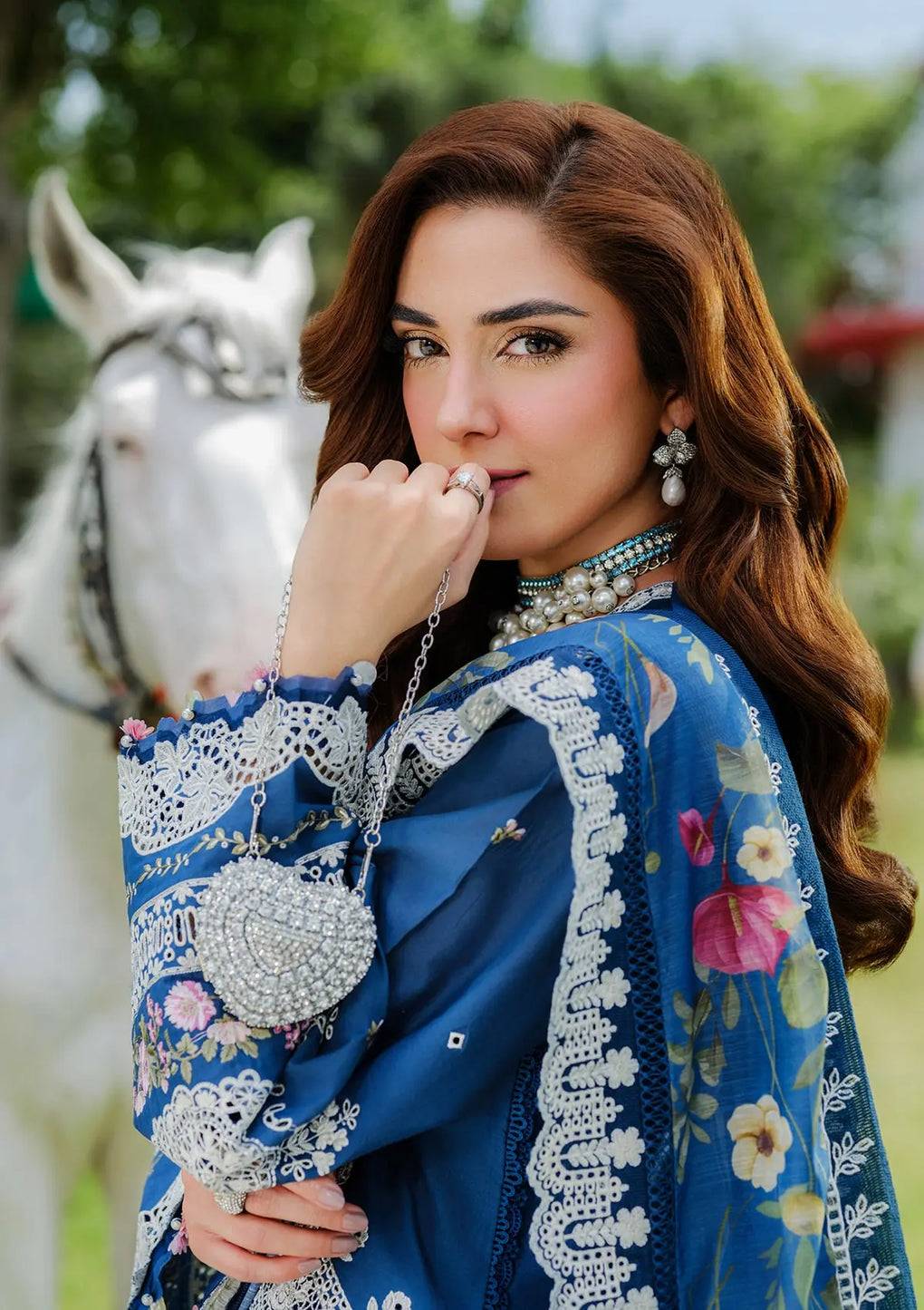 Elaf Premium | Luxury Lawn 25 | ELH-2A ZIVA by Maria Faisal - Registered Vendor of : Elaf Premium - type : Ladies Clothes - 100% original wedding dresses