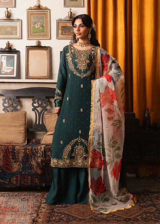 Haseens | Dastakh Pret | Tehwaara - Dress - available at Maria Faisal in UK and USA.