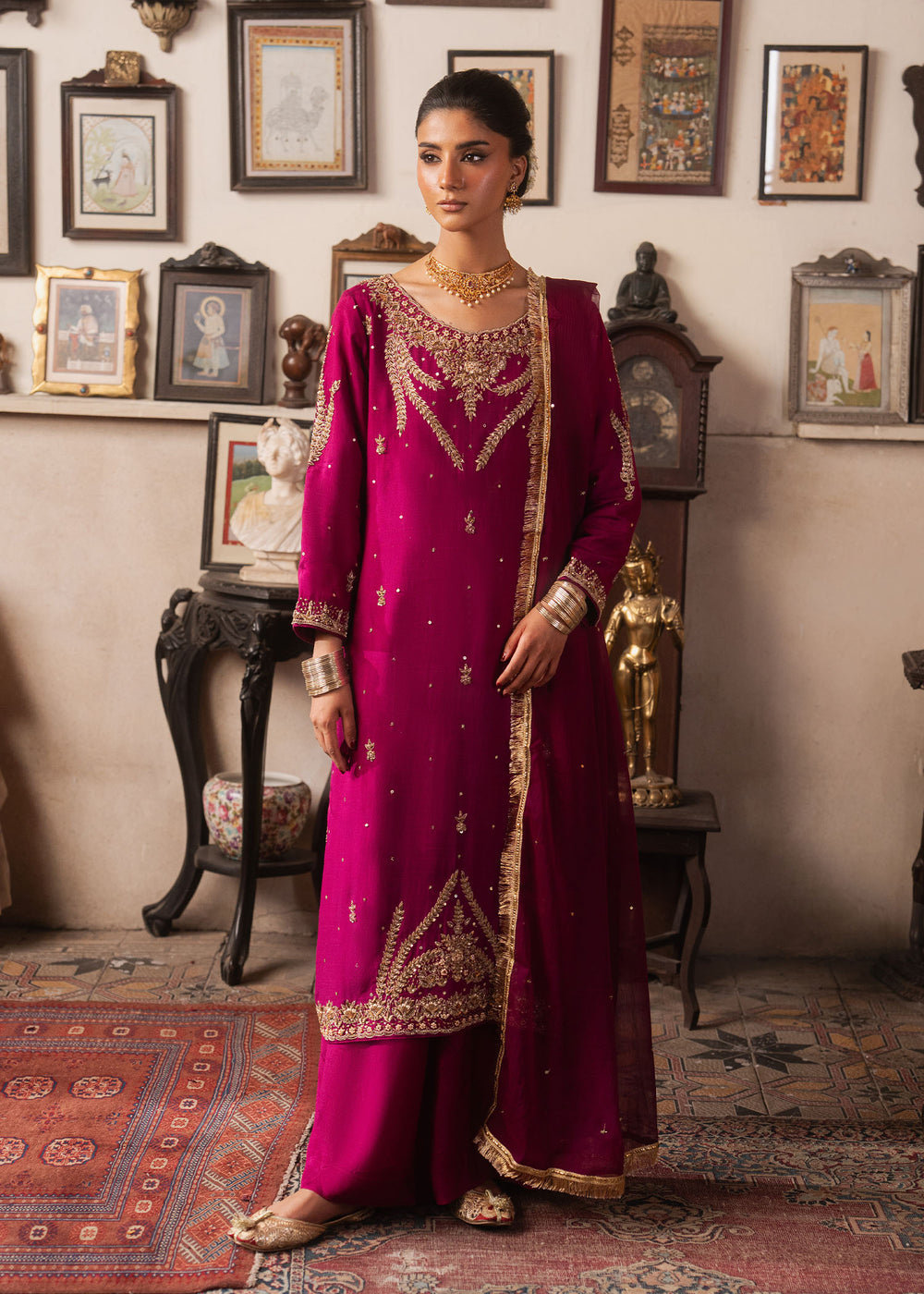 Haseens | Dastakh Pret | Foshina - Dress - available at Maria Faisal in UK and USA.