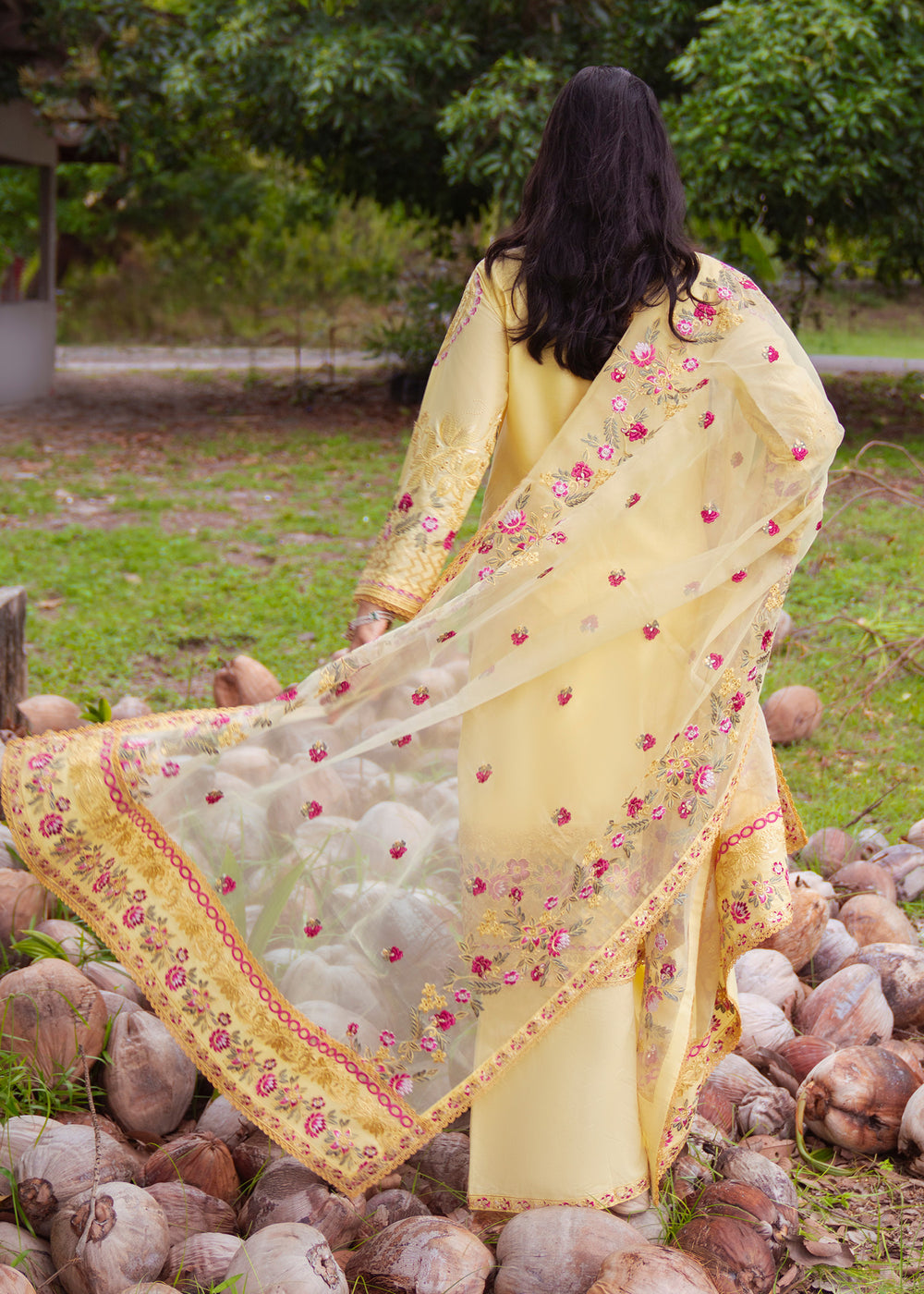 Haseens | Raha Pret | Inshara - Luxury Dress - available at Maria Faisal in UK and USA.