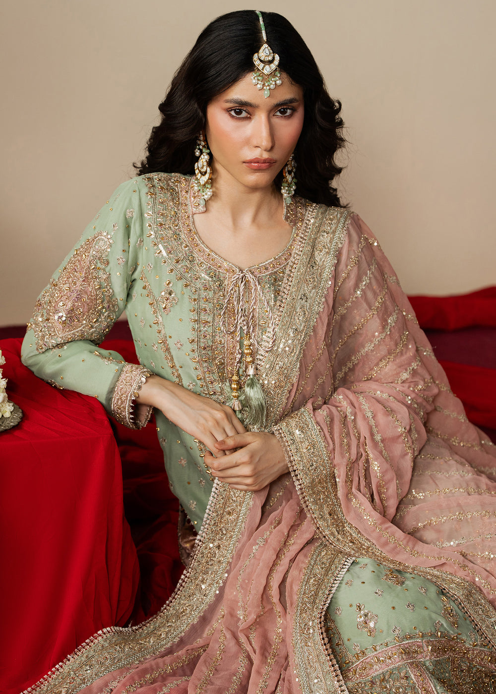 Haseens | Gulal Formals | Mahroza - Formal Dress - available at Maria Faisal in UK and USA.