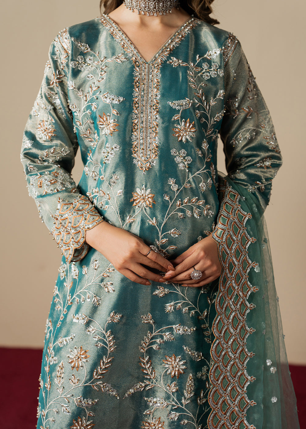 Haseens | Gulal Formals | Aroha - Formal Dress - available at Maria Faisal in UK and USA.