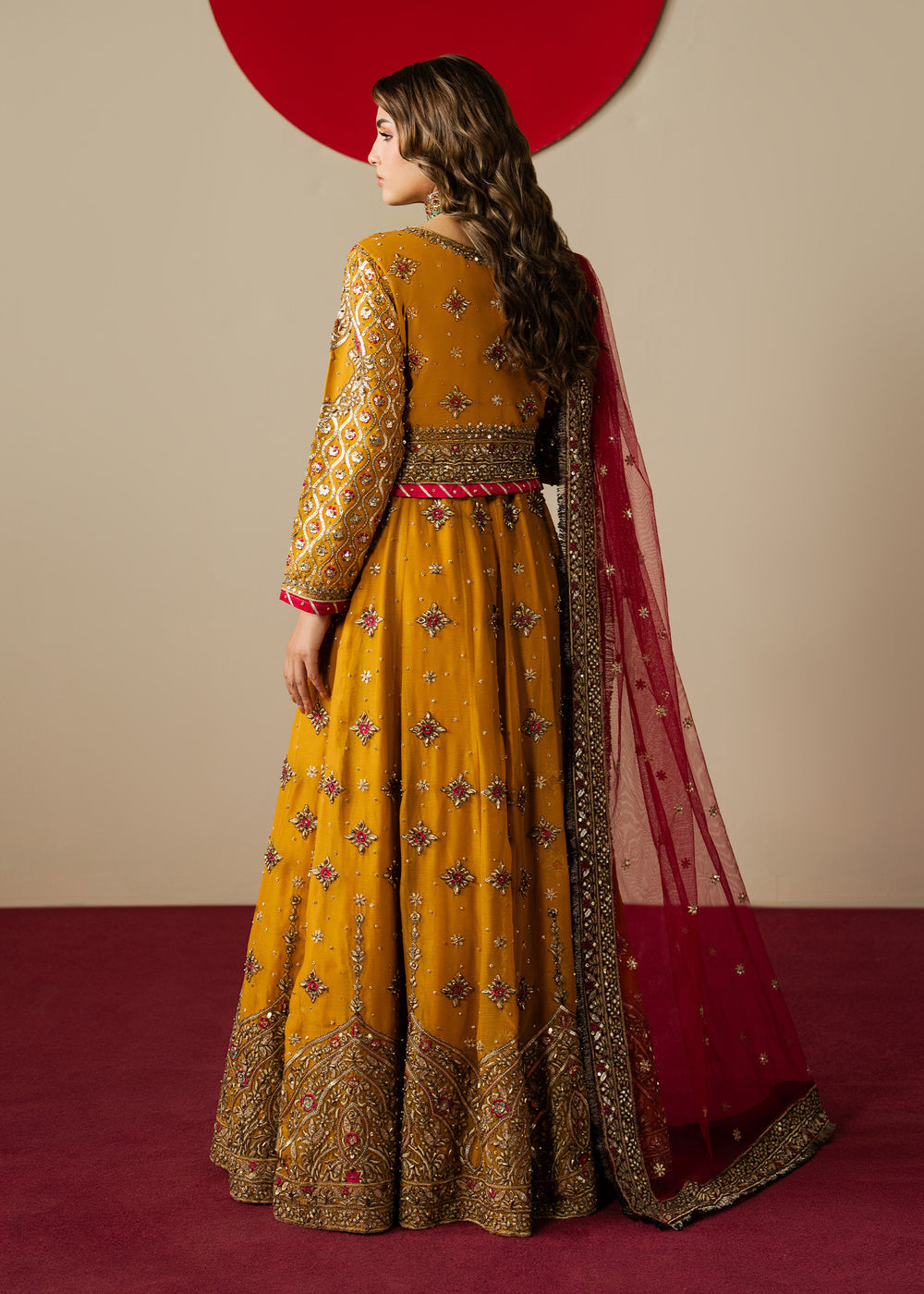 Haseens | Gulal Formals | Mehrun - Formal Dress - available at Maria Faisal in UK and USA.