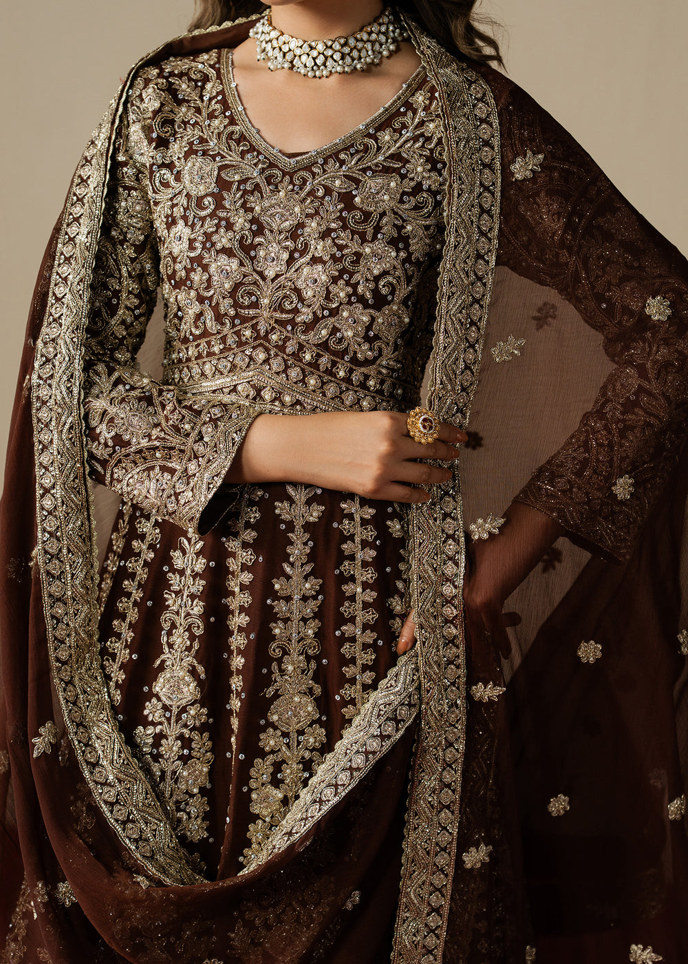 Haseens | Gulal Formals | Afsheen - Formal Dress - available at Maria Faisal in UK and USA.
