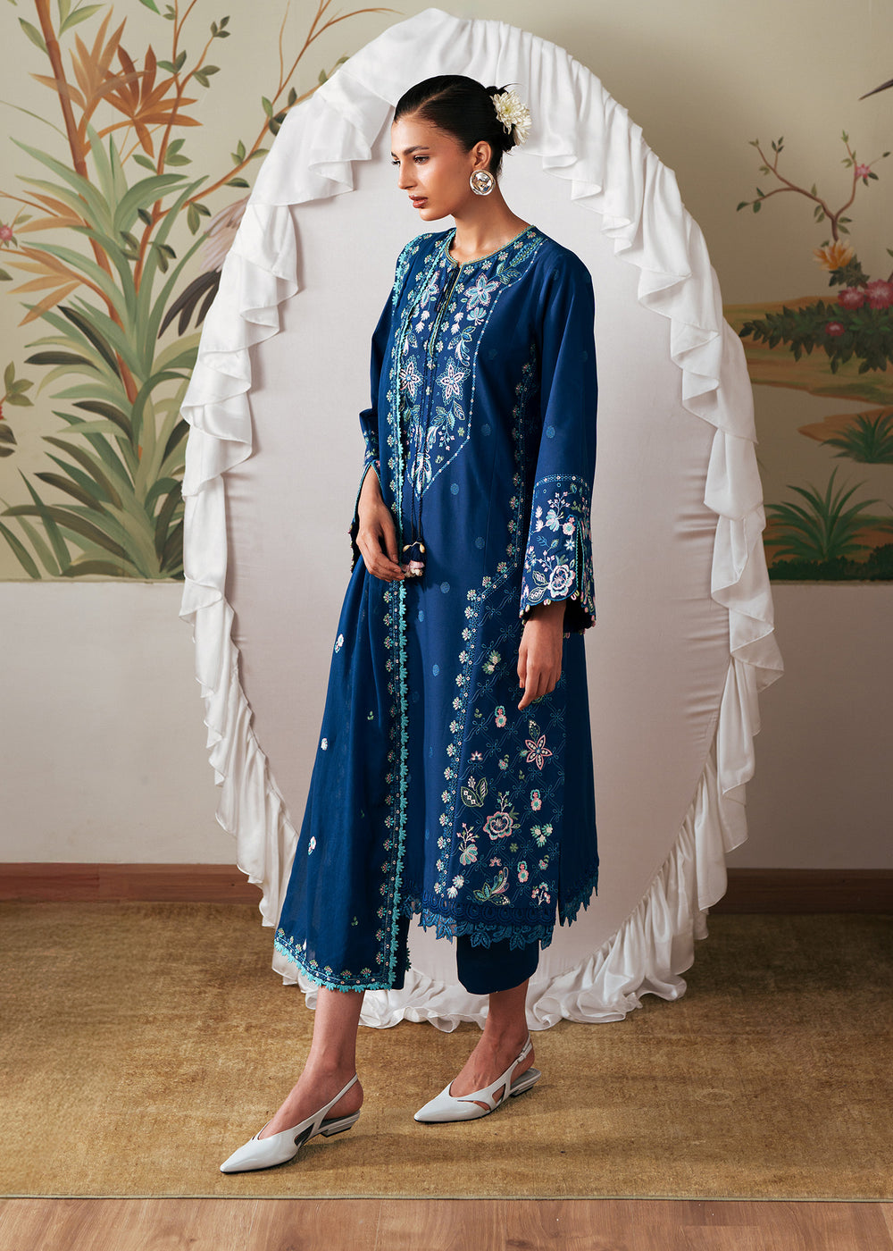 Sadaf Fawad Khan | Solace 26 |Tulip Turn - Luxury Dress - available at Maria Faisal in UK and USA.