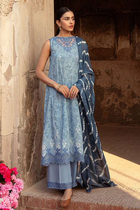 Cross Stitch | Premium Lawn 24 | BLUE SAND - Ladies Clothes - Maria Faisal