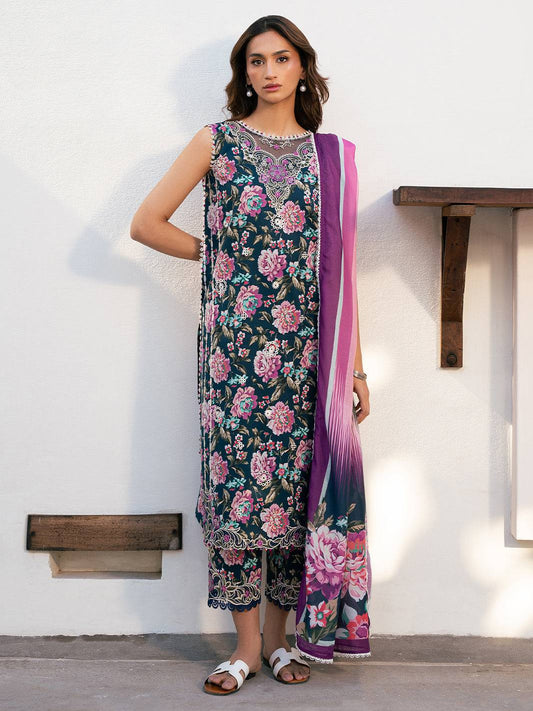 Bin Ilyas | Hazel Printed Lawn 25 | 2076 - A by Maria Faisal - Registered Vendor of : Bin Ilyas - type : Ladies Clothes - 100% original wedding dresses