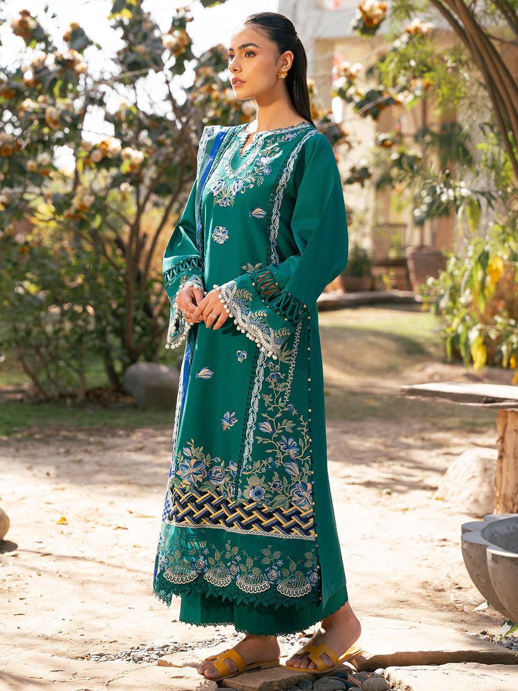 Bin Ilyas | Hazel Printed Lawn 25 | 2077 - A by Maria Faisal - Registered Vendor of : Bin Ilyas - type : Ladies Clothes - 100% original wedding dresses