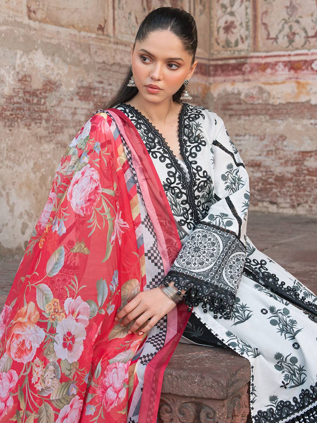 Bin Ilyas | Naqsh Naaz Luxury Lawn 25 | 2082 - A by Maria Faisal - Registered Vendor of : Bin Ilyas - type : Ladies Clothes - 100% original wedding dresses