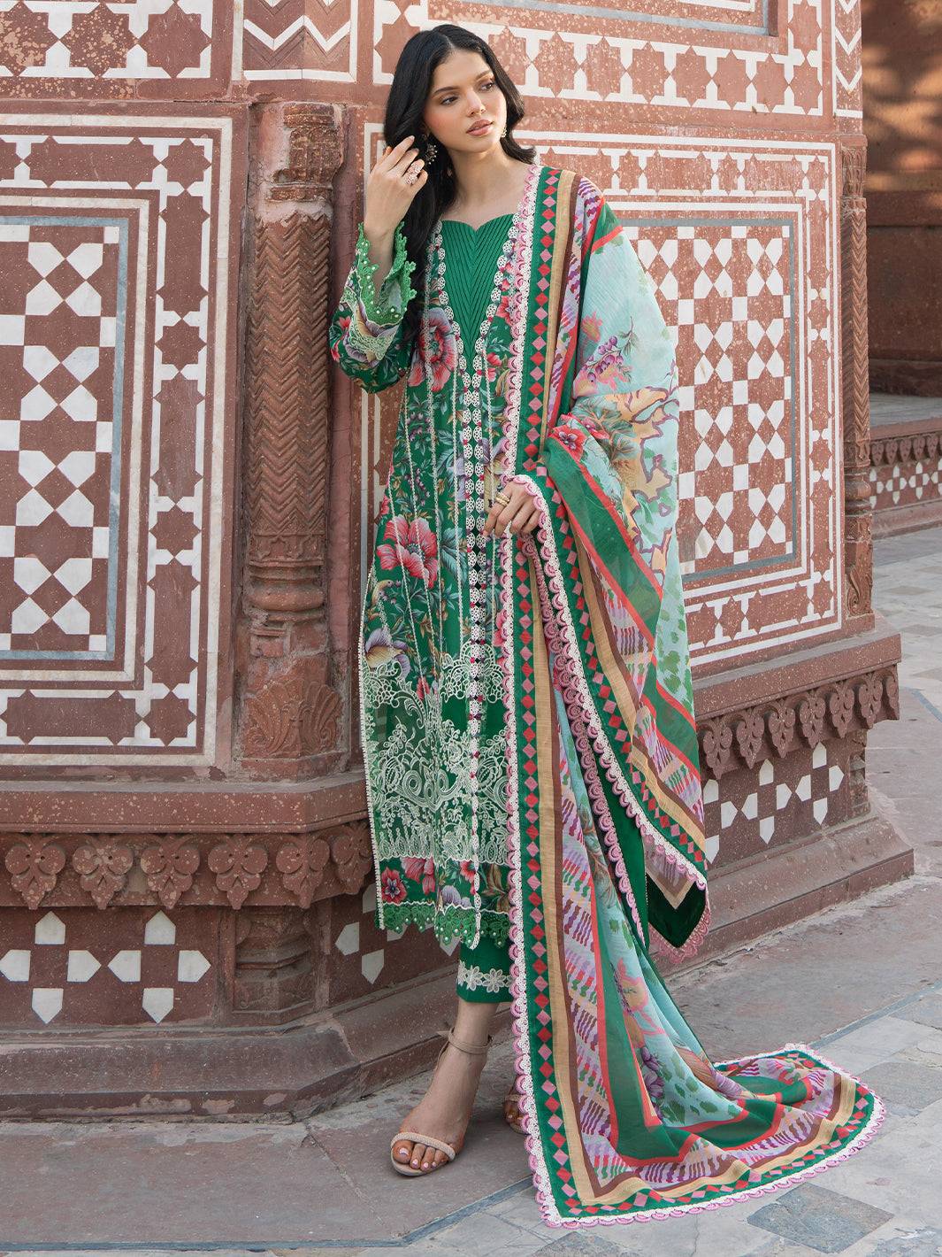 Bin Ilyas | Naqsh Naaz Luxury Lawn 25 | 2085 - D by Maria Faisal - Registered Vendor of : Bin Ilyas - type : Ladies Clothes - 100% original wedding dresses