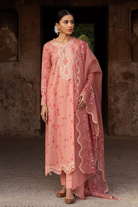 Cross Stitch | Premium Lawn 24 | APRICOT CHARM - Ladies Clothes - Maria Faisal
