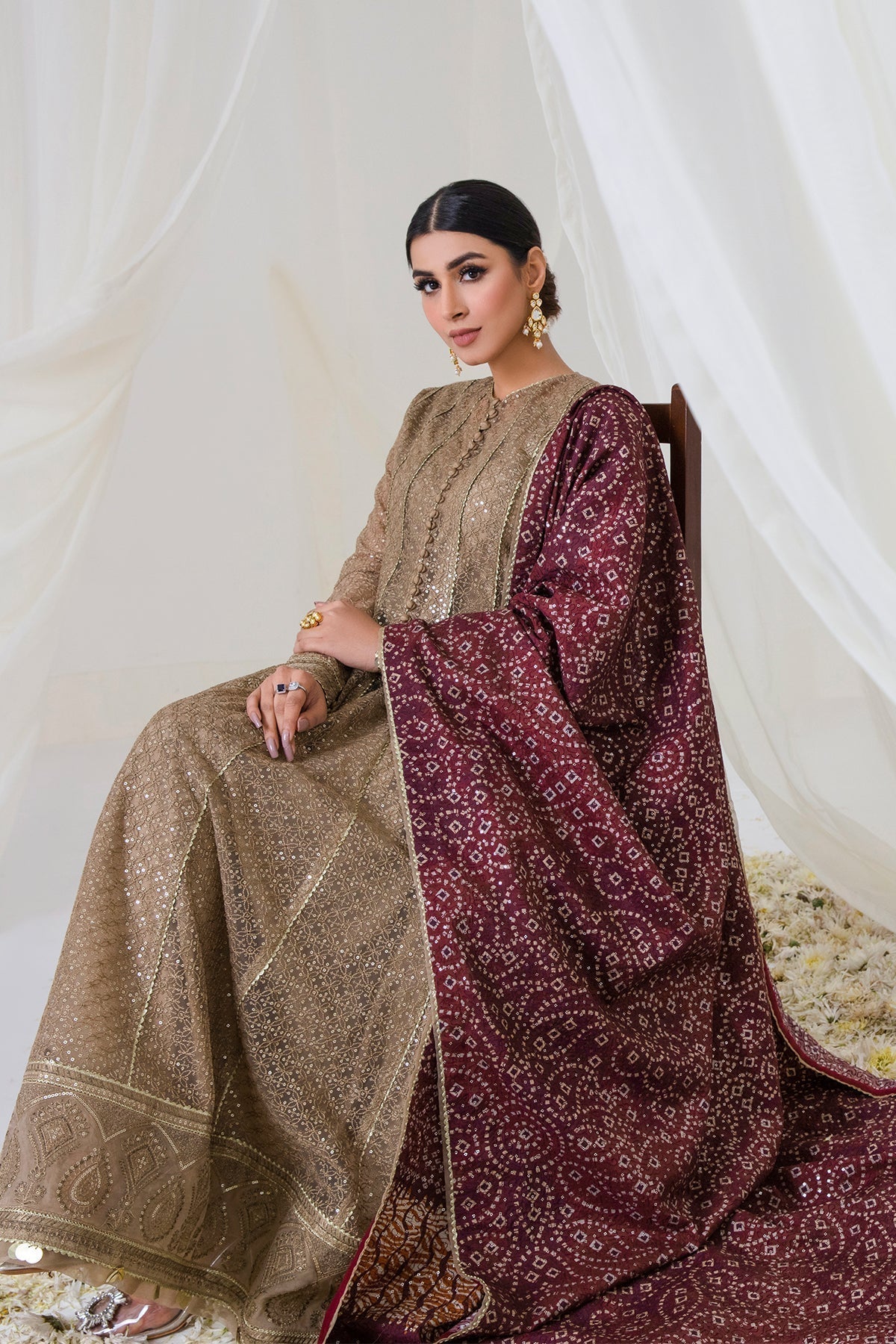 Jazmin | Embroidered Collection | HAZEL HYPE - Wedding Dress - Maria Faisal
