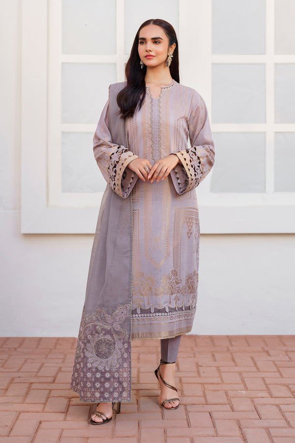 Baroque | Luxury Pret 24 | LAWN UF-643 - Designer Dress with Intricate embroidery and embellishments. Shop elegent wedding dress at Maria Faisal.