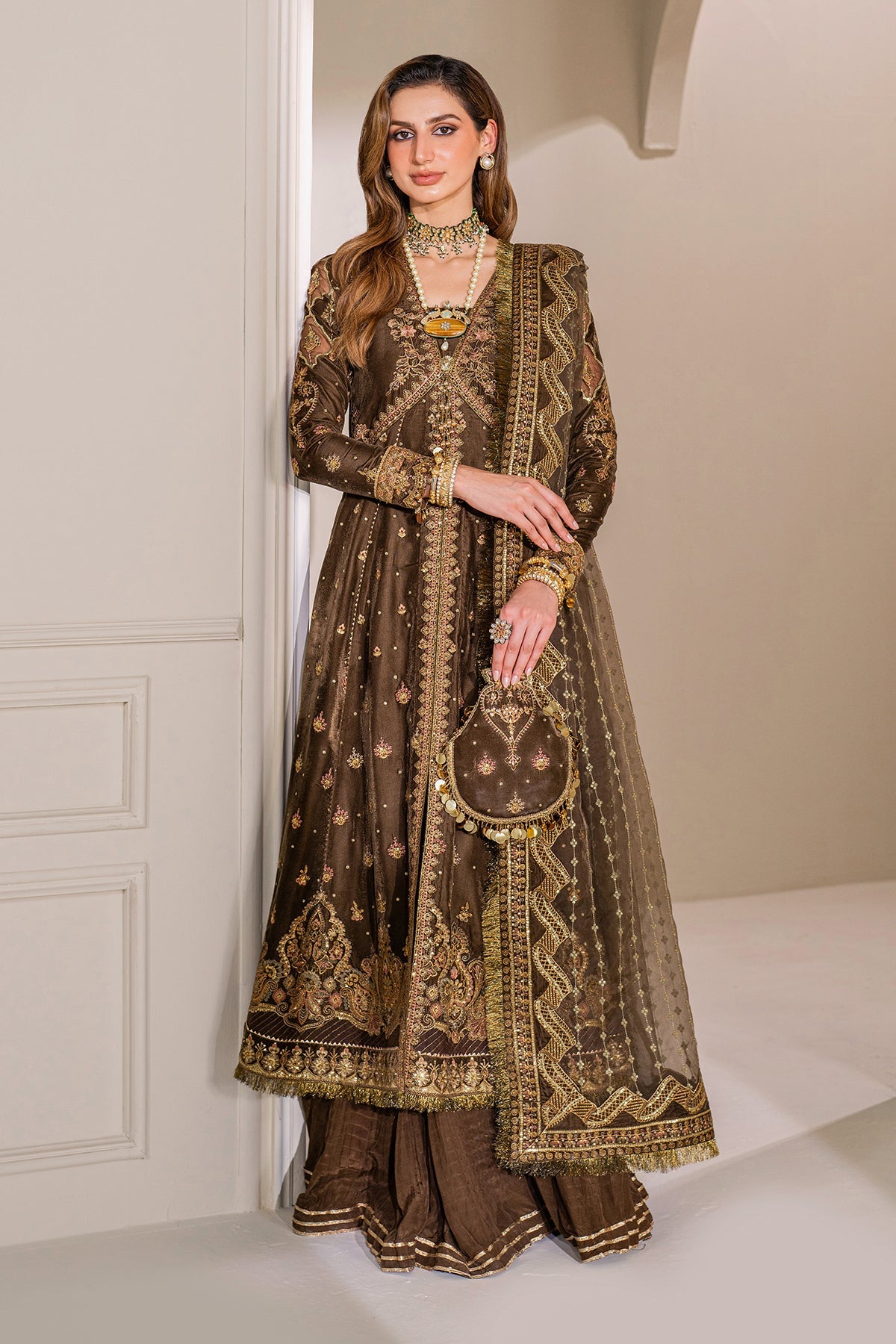 Baroque | Jahanara Luxury Velvet 23 | UF-749 - Designer Dress with Intricate embroidery and embellishments. Shop elegent wedding dress at Maria Faisal.