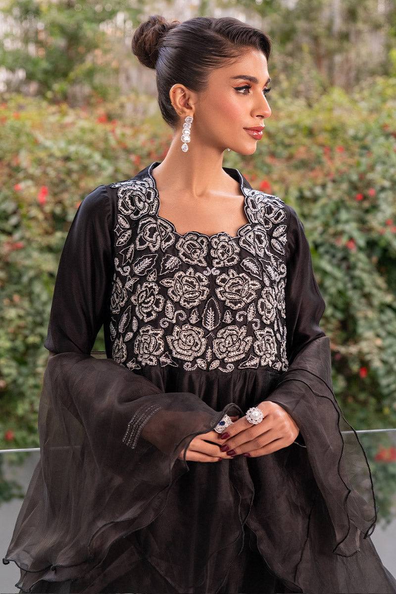 Chic Ophicial | Celenia Pret | Elegant Black Kalidar by Maria Faisal - Registered Vendor of : Chic Ophicial - type : Ladies Clothes - 100% original wedding dresses