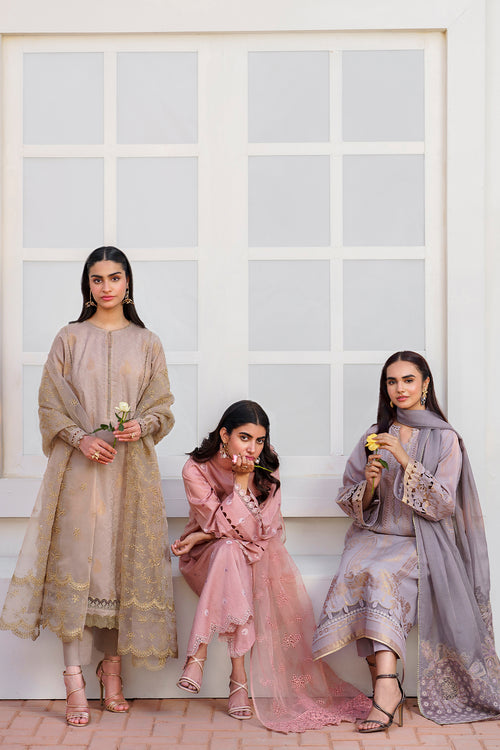 Baroque | Luxury Pret 24 | LAWN UF-643 - Designer Dress with Intricate embroidery and embellishments. Shop elegent wedding dress at Maria Faisal.