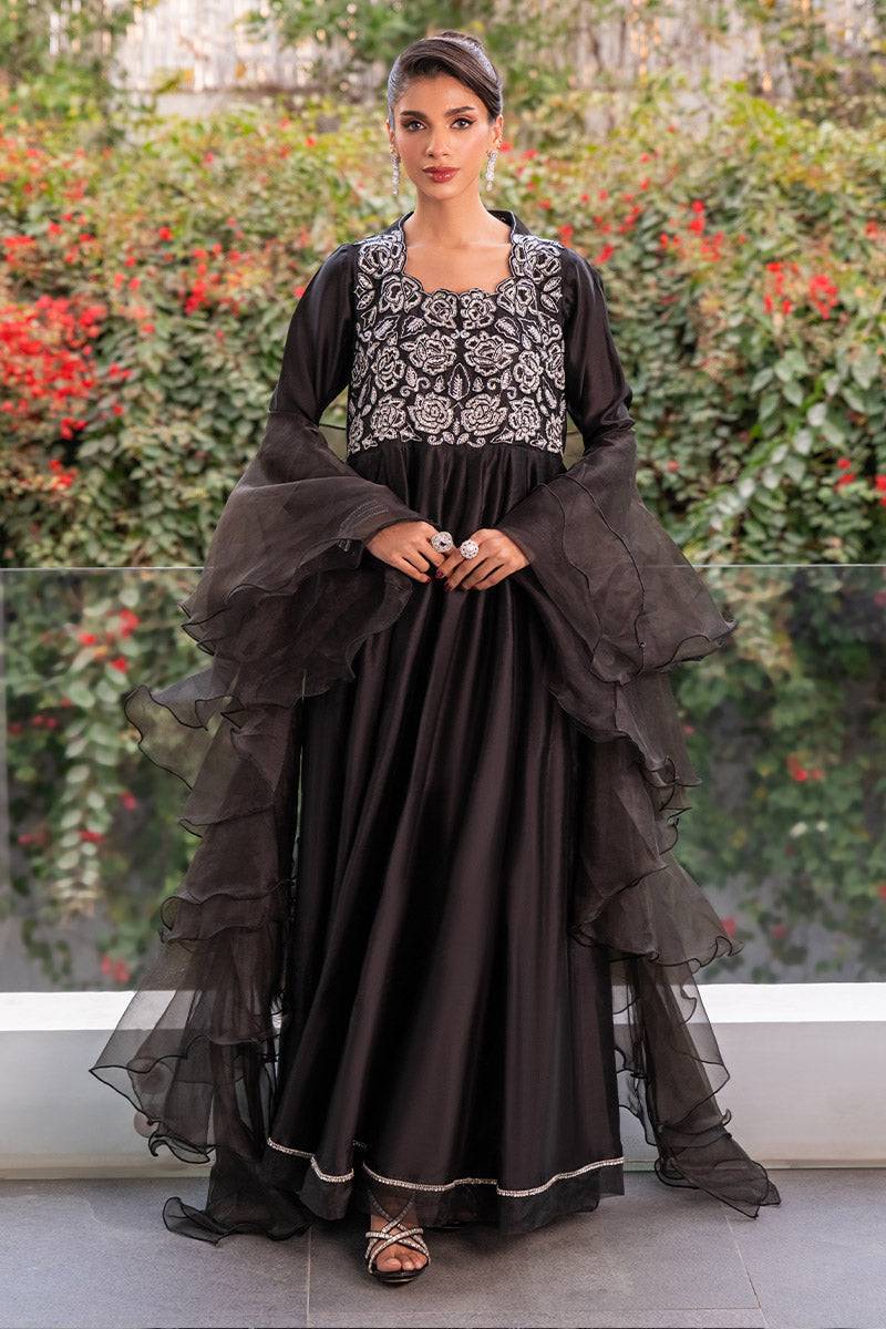 Chic Ophicial | Celenia Pret | Elegant Black Kalidar by Maria Faisal - Registered Vendor of : Chic Ophicial - type : Ladies Clothes - 100% original wedding dresses