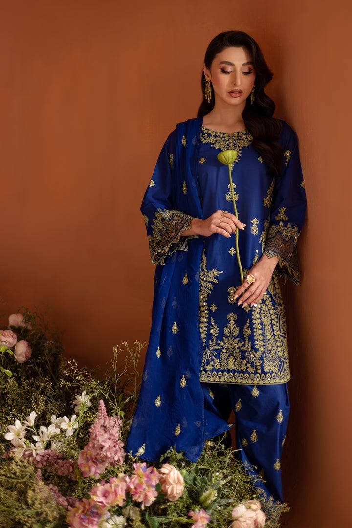 Batik | Aylin Festive Solids | Sole Blue by Maria Faisal - Registered Vendor of : Batik - type : Ladies Clothes - 100% original wedding dresses