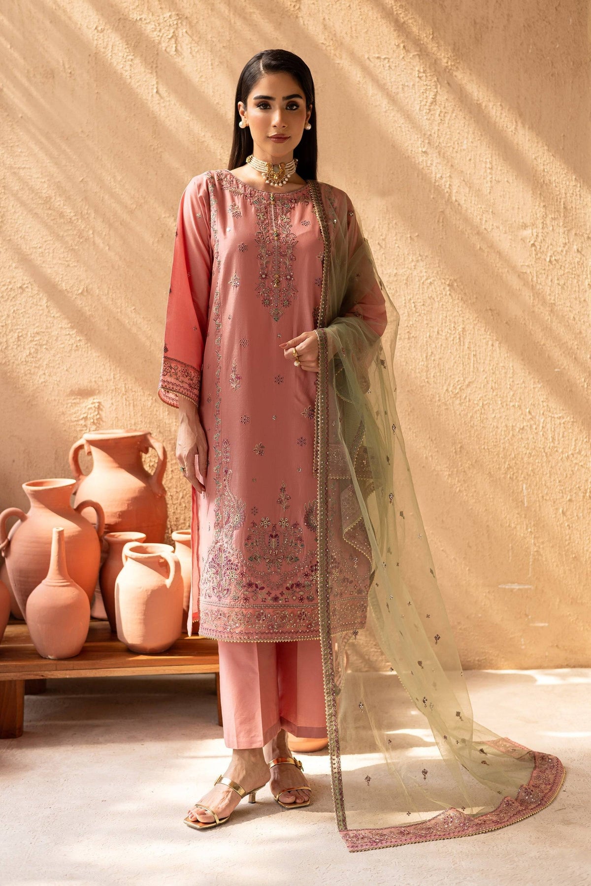 Batik | Nyra Embroidered Summer Solids | Anastasia by Maria Faisal - Registered Vendor of : Batik - type : Ladies Clothes - 100% original wedding dresses