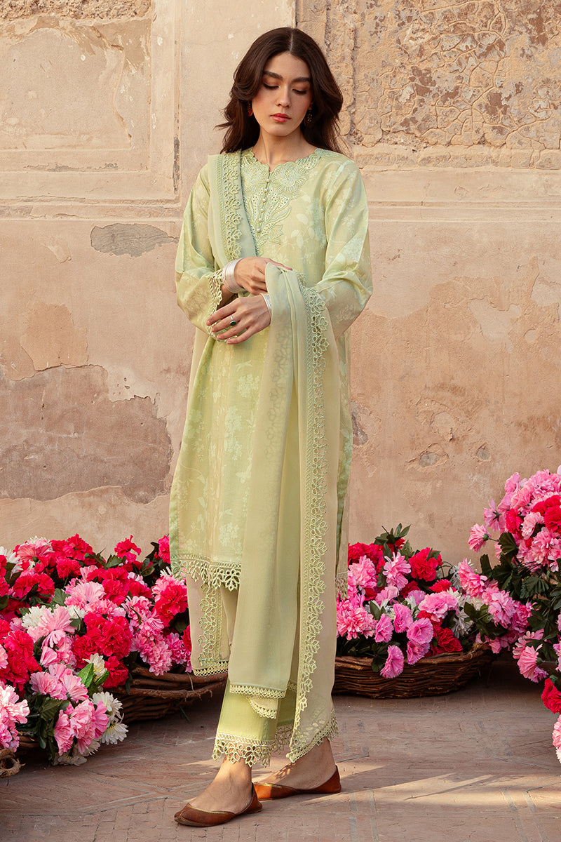 Cross Stitch | Premium Lawn 24 | MISTED GREEN - Ladies Clothes - Maria Faisal