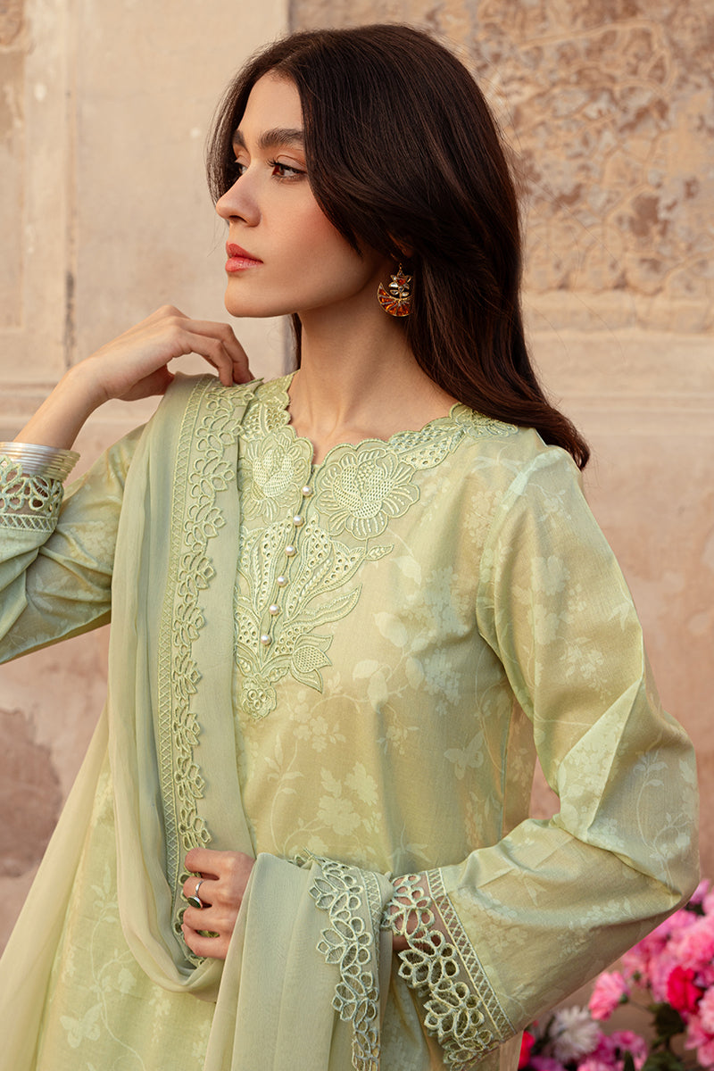 Cross Stitch | Premium Lawn 24 | MISTED GREEN - Ladies Clothes - Maria Faisal