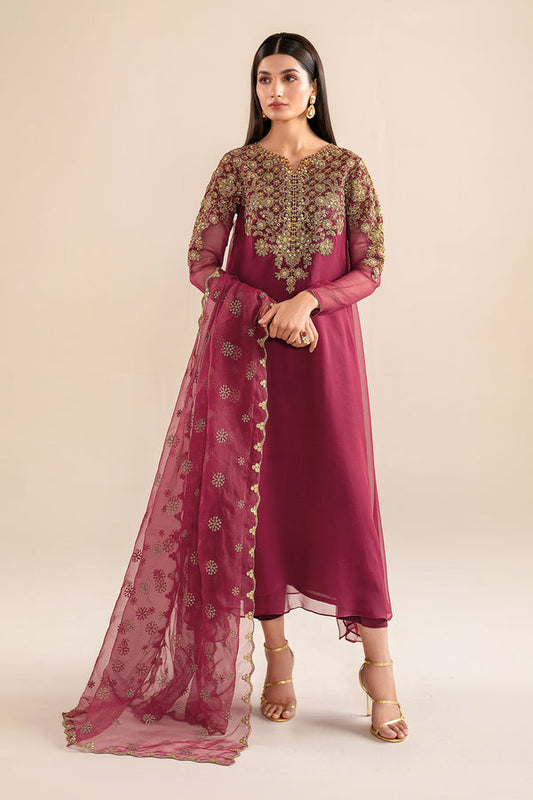Baroque | Luxury Pret 24 | CHIFFON PR-916 - Designer Dress with Intricate embroidery and embellishments. Shop elegent wedding dress at Maria Faisal.