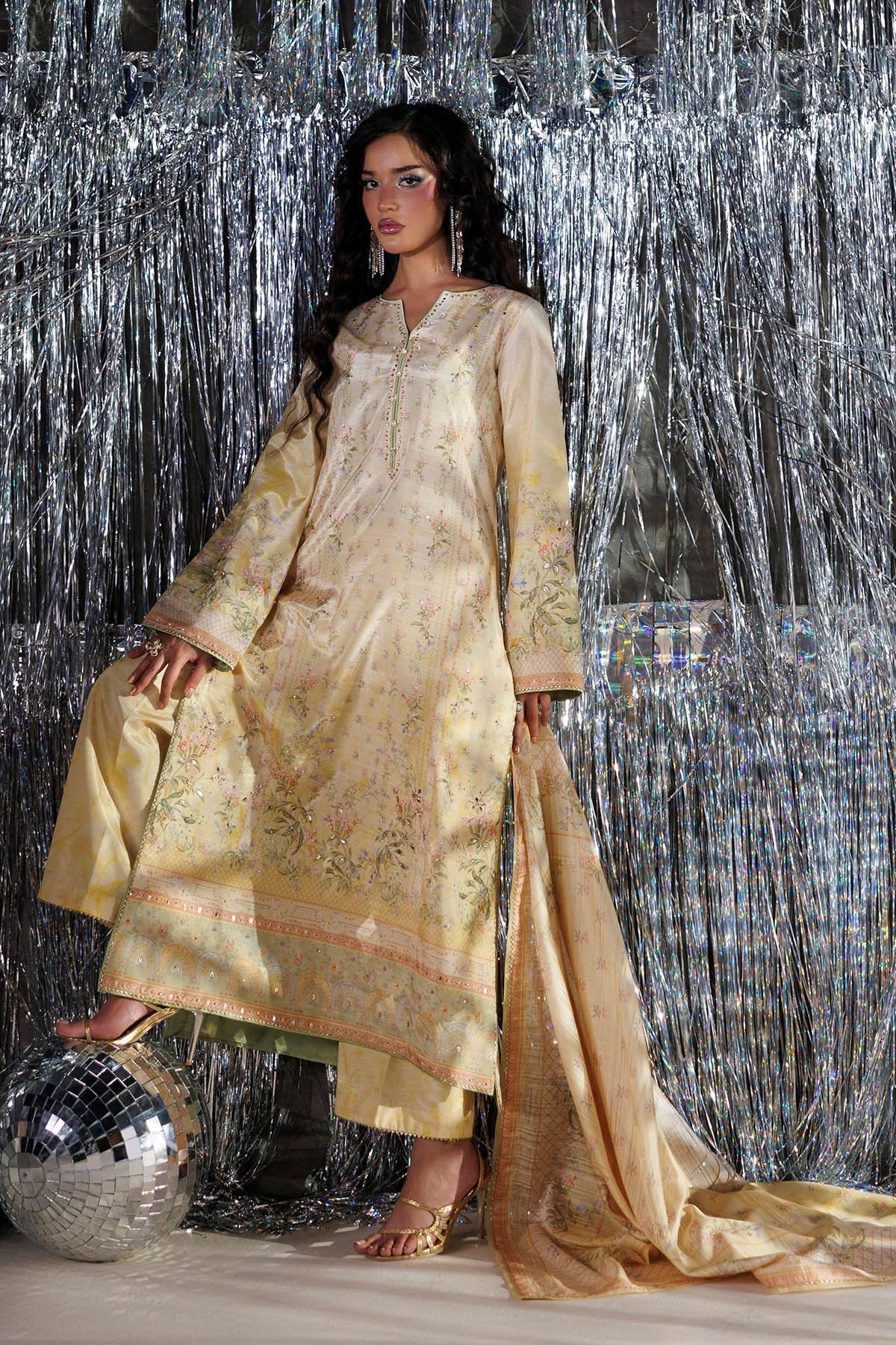 Rangrasiya | Luxe Silk 26 | Perle - Luxury Dress - available at Maria Faisal in UK and USA.
