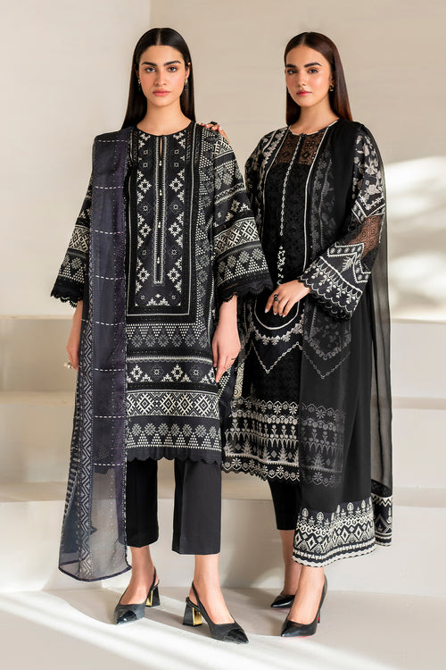 Baroque | Luxury Pret 24 | LAWN UF-671 - Designer Dress with Intricate embroidery and embellishments. Shop elegent wedding dress at Maria Faisal.