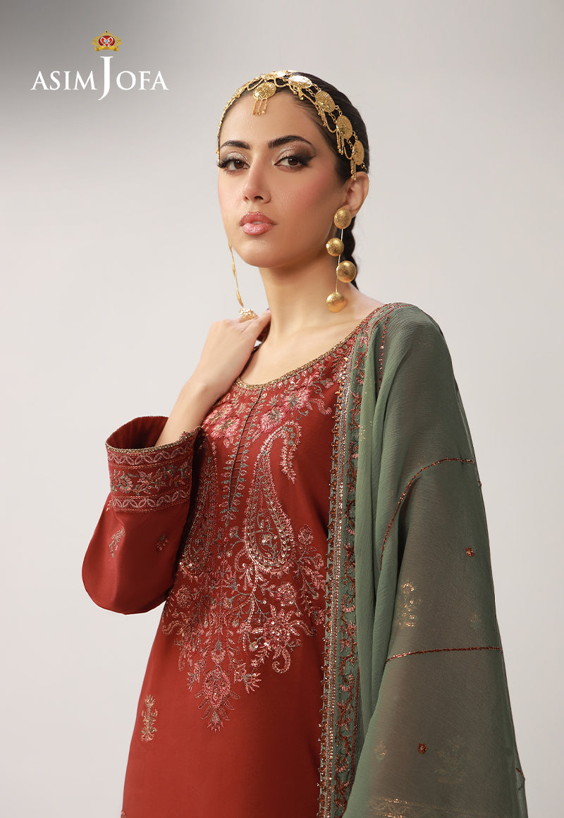 Asim Jofa | Layaan Festive Collection | AJULO-05 - Formal Dress - available at Maria Faisal in UK and USA.