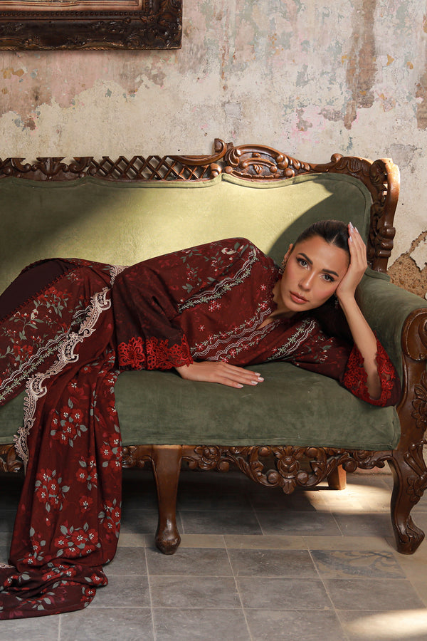 Sahar | Fall 25 | Crimson Amour - Ladies Clothes - Maria Faisal