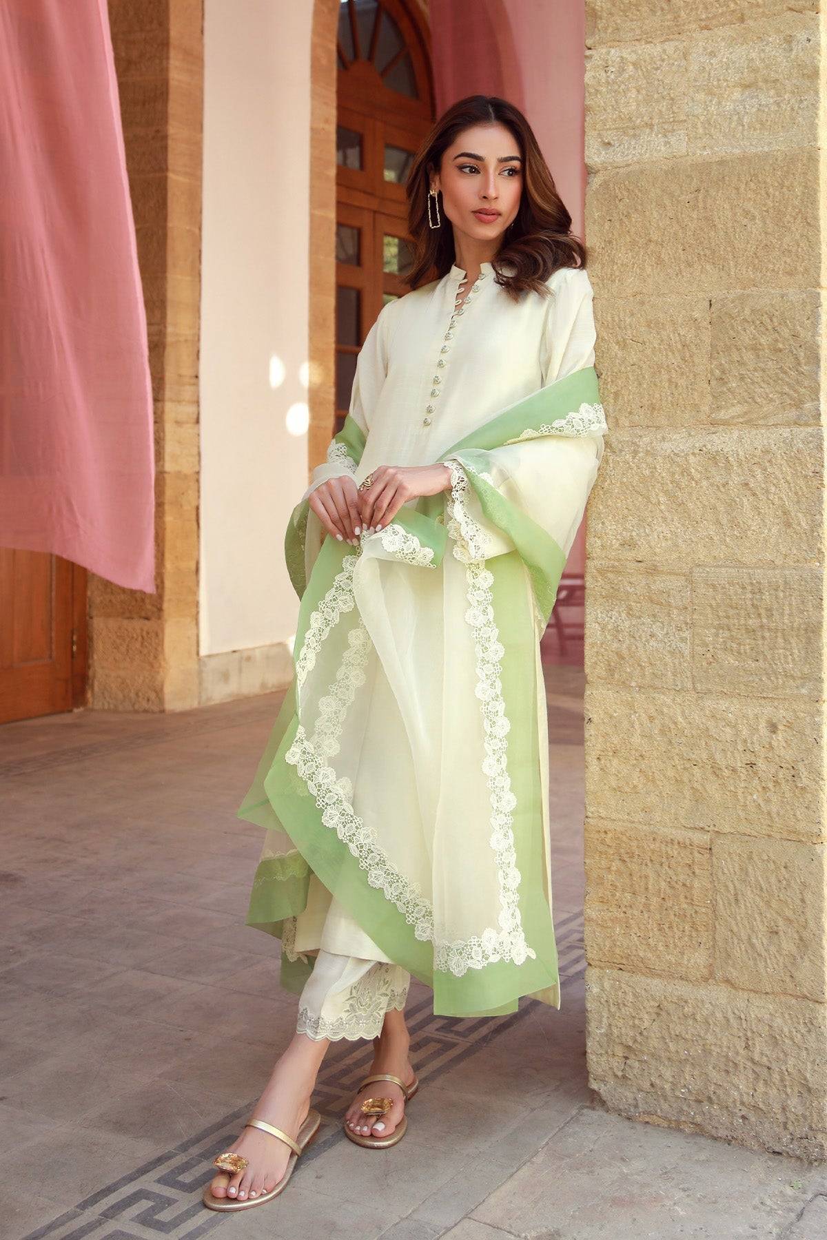 Sahar | Luxe Pret 25 | Ivory Meadow by Maria Faisal - Registered Vendor of : Sahar - type : Ladies Clothes - 100% original wedding dresses