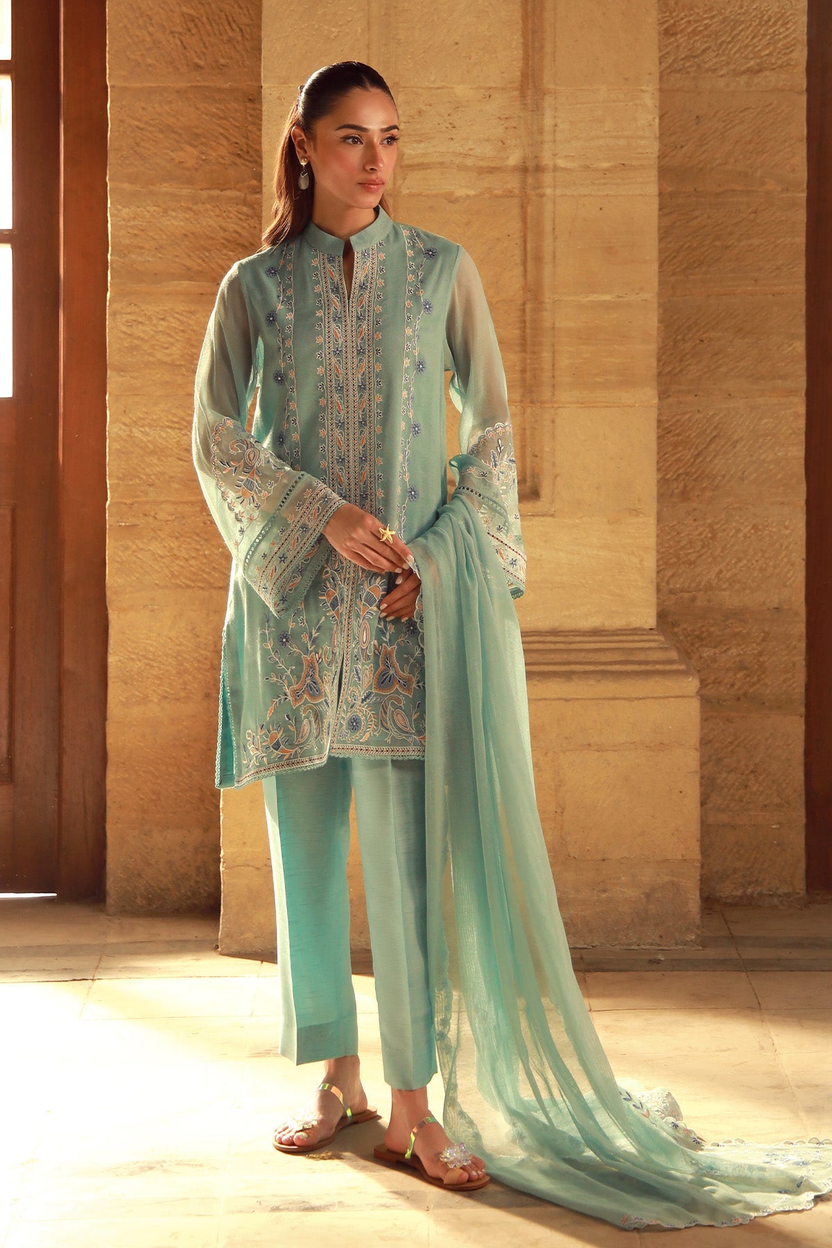 Sahar | Luxe Pret 25 | Persian Turquoise by Maria Faisal - Registered Vendor of : Sahar - type : Ladies Clothes - 100% original wedding dresses