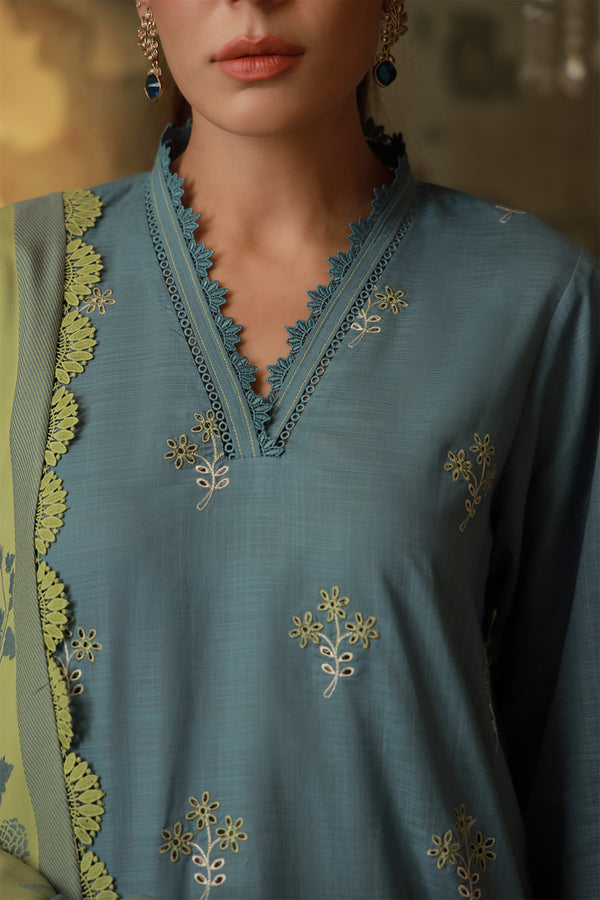 Sahar | Fall 25 | Aqua Meadow - Ladies Clothes - Maria Faisal