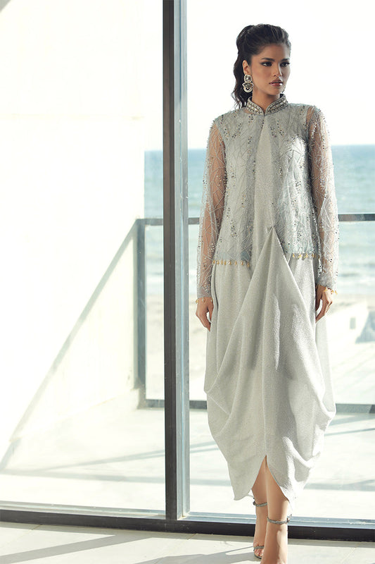 Wardha Saleem | Luxury Pret Fusion Wear | PEARL (2PC) - Ladies Clothes 