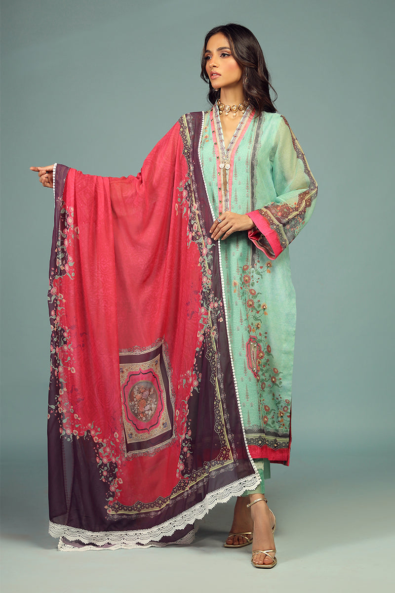 Wardha Saleem | Luxury Pret Traditional Wear | CHANDNI SHIRT WITH DUPATTA ( 2 PC) - Ladies Clothes 