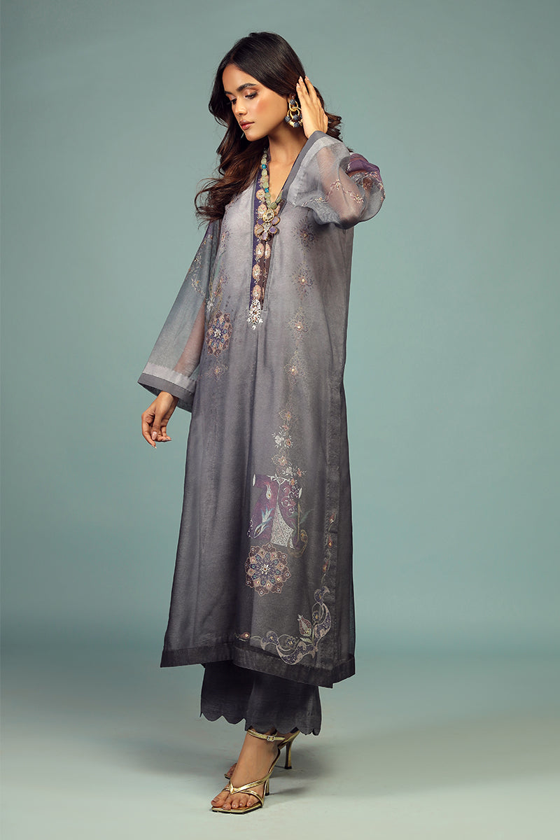 Wardha Saleem | Luxury Pret Traditional Wear | DARVESH SHIRT WITH DUPATTA ( 2 PC) - Ladies Clothes 