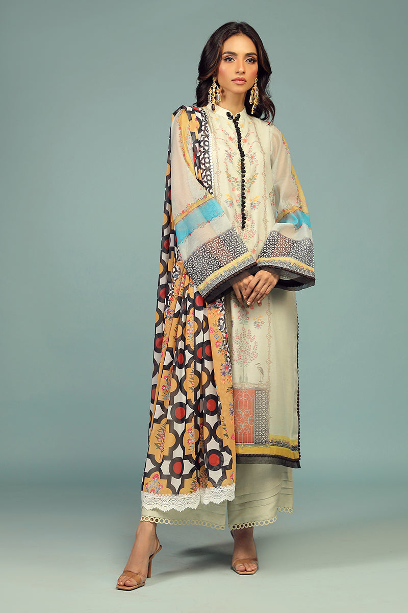 Wardha Saleem | Luxury Pret Traditional Wear | BARAHDARI SHIRT WITH DUPATTA ( 2 PC) - Ladies Clothes 