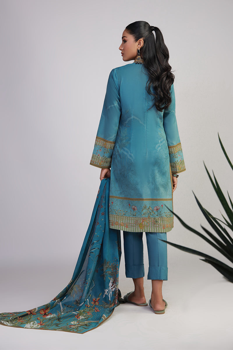 Shamaeel Ansari | Bagh e Bahar Lawn | Firoza bagh - Luxury Dress - available at Maria Faisal in UK and USA.