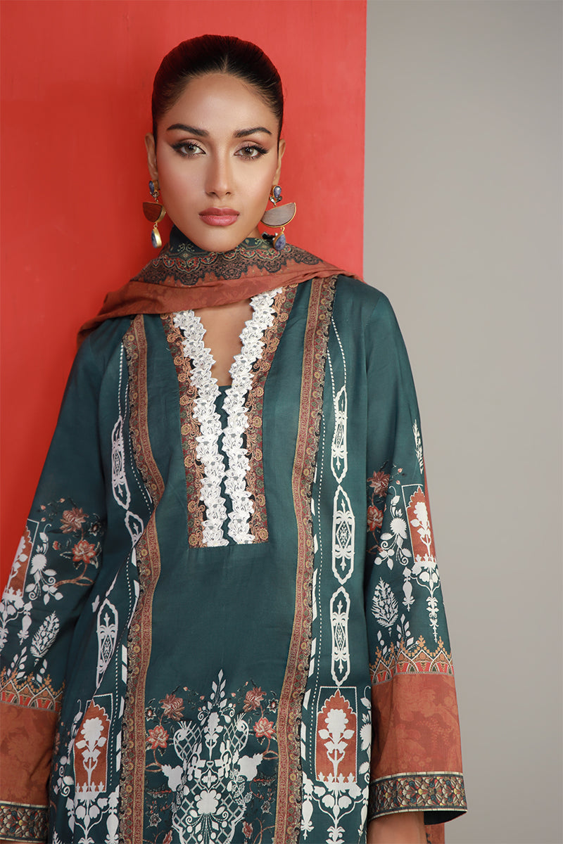 Shamaeel Ansari | Bagh e Bahar Lawn |Noor-e-Gul - Luxury Dress - available at Maria Faisal in UK and USA.