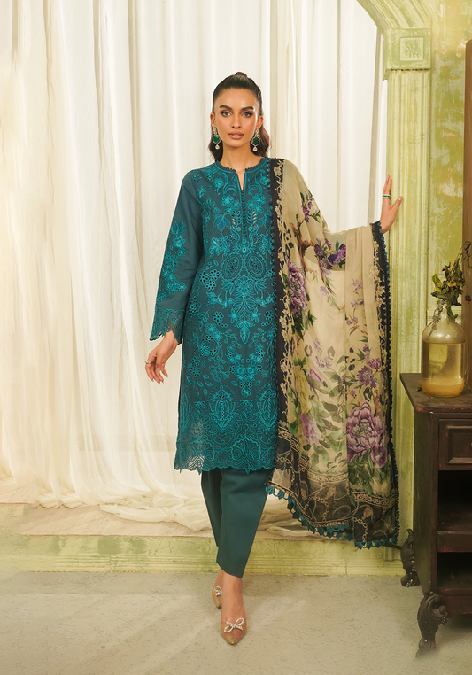 Zarqash | Tresor Luxury Lawn 24 | ZQT 0011 DINA - Maria Faisal