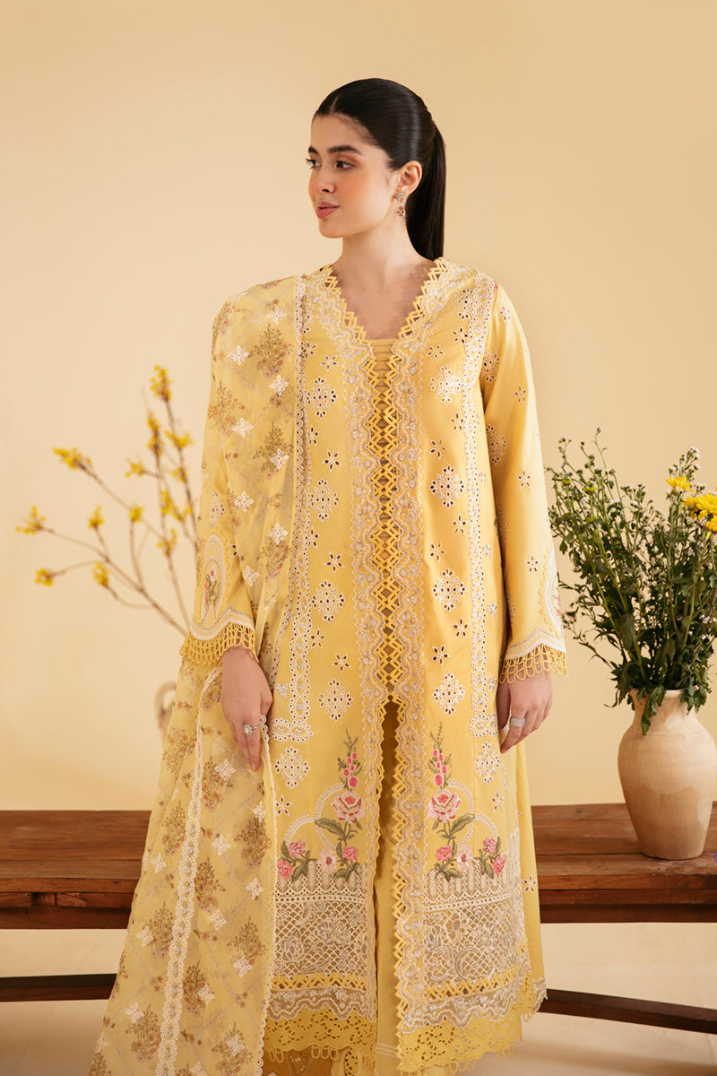 Qalamkar | Qlinekari Luxury Lawn | SQ-12 ZHAIN - Designer Dress with Intricate embroidery and embellishments. Shop elegent wedding dress at Maria Faisal.