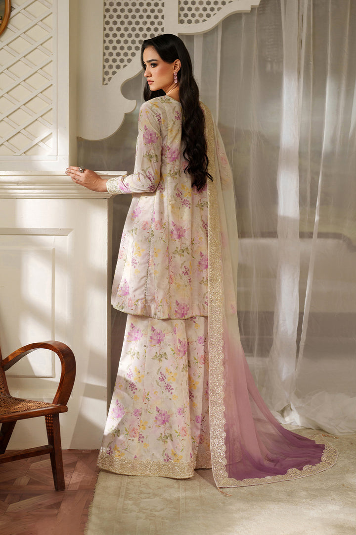 Iznik | Printed Formals | UE-544 - Formal Dress - available at Maria Faisal in UK and USA.