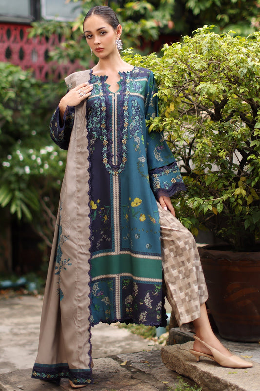 Charizma | Combination Linen 26 | CCW7-18 - Luxury Dress - available at Maria Faisal in UK and USA.