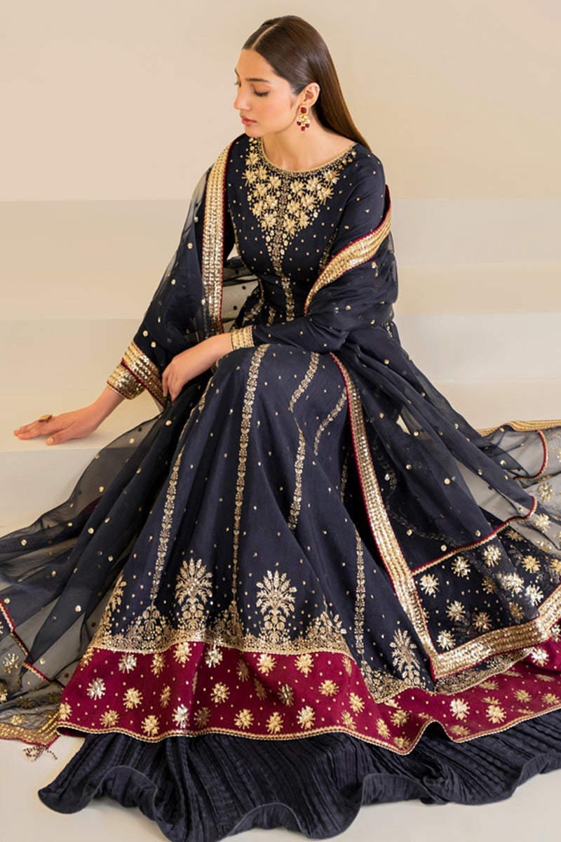 Jazmin | Formals Collection | Raw Silk UR-7019 - Ladies Clothes - Maria Faisal