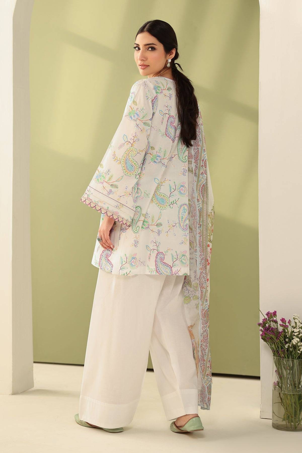 Baroque | Eid Printique | EMBROIDERED PRINTED LAWN UF-4179 by Maria Faisal - Registered Vendor of : Baroque - type : Ladies Clothes - 100% original wedding dresses