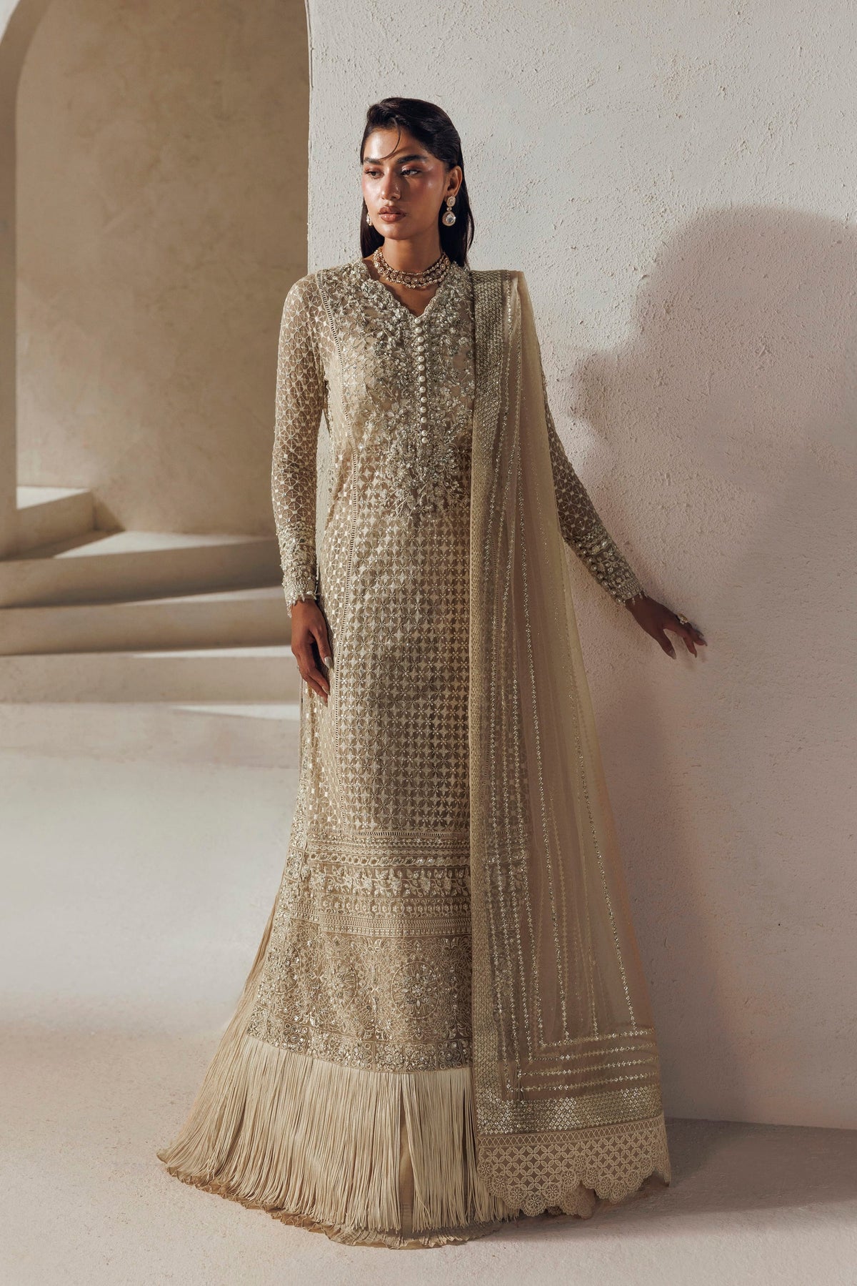 Akbar Aslam | Modern Muse 26 | Sevilla - Formal Dress - available at Maria Faisal in UK and USA.