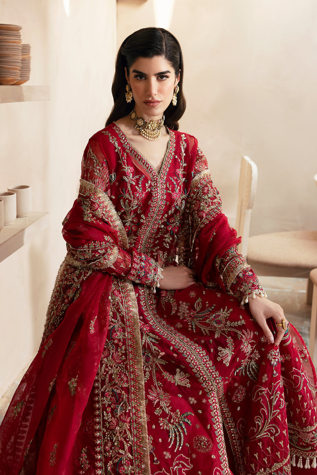 Emaan Adeel | Clay Couture | CARMINE - Ladies Clothes 