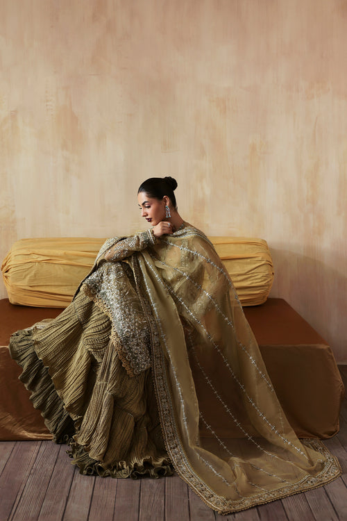 Zarposh | Jahanara Wedding Formals | Zarqash - Wedding Dress - available at Maria Faisal in UK and USA.
